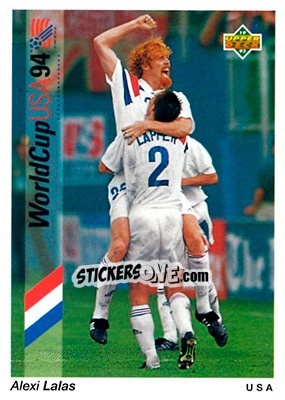 Sticker Alexi Lalas - World Cup USA 1994. Preview English/Spanish - Upper Deck