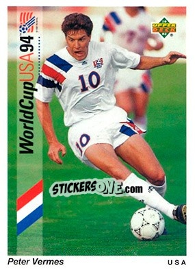 Sticker Peter Vermes - World Cup USA 1994. Preview English/Spanish - Upper Deck