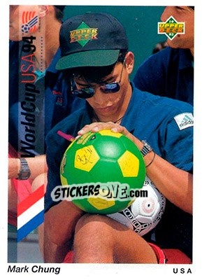 Sticker Mark Chung - World Cup USA 1994. Preview English/Spanish - Upper Deck