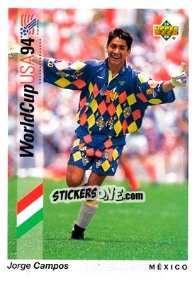 Cromo Jorge Campos - World Cup USA 1994. Preview English/Spanish - Upper Deck