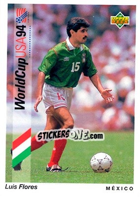 Figurina Luis Flores - World Cup USA 1994. Preview English/Spanish - Upper Deck