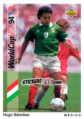 Cromo Hugo Sanchez - World Cup USA 1994. Preview English/Spanish - Upper Deck