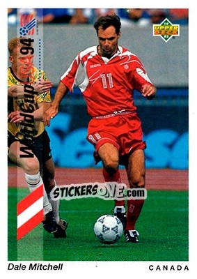 Sticker Dale Mitchell - World Cup USA 1994. Preview English/Spanish - Upper Deck