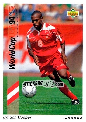 Sticker Lyndon Hooper - World Cup USA 1994. Preview English/Spanish - Upper Deck