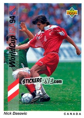 Sticker Nick Dasovic - World Cup USA 1994. Preview English/Spanish - Upper Deck