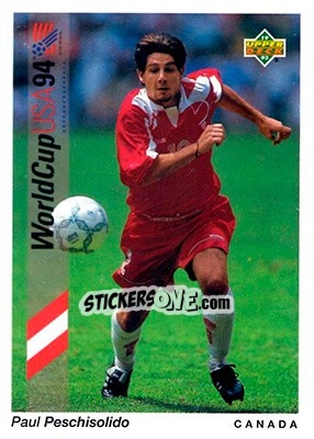 Sticker Paul Peschisolido - World Cup USA 1994. Preview English/Spanish - Upper Deck