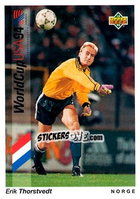 Sticker Erik Thorstvedt - World Cup USA 1994. Preview English/Spanish - Upper Deck