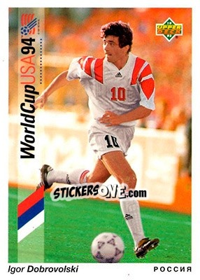 Sticker Igor Dobrovolski - World Cup USA 1994. Preview English/Spanish - Upper Deck