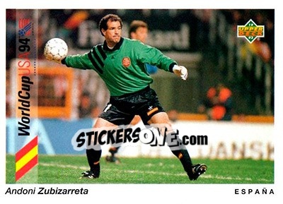 Sticker Andoni Zubizarreta - World Cup USA 1994. Preview English/Spanish n. 93 - Upper Deck