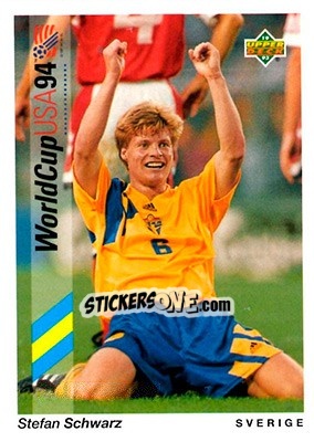 Sticker Stefan Schwarz - World Cup USA 1994. Preview English/Spanish - Upper Deck