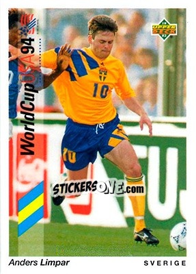 Sticker Anders Limpar - World Cup USA 1994. Preview English/Spanish - Upper Deck