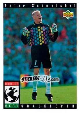 Sticker Peter Schmeichel - World Cup USA 1994. Preview English/Spanish - Upper Deck