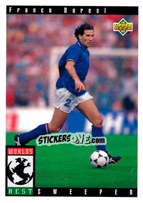 Sticker Franco Baresi - World Cup USA 1994. Preview English/Spanish - Upper Deck