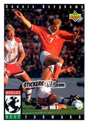 Cromo Dennis Bergkamp - World Cup USA 1994. Preview English/Spanish - Upper Deck