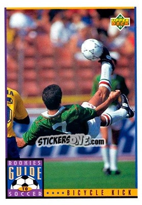 Sticker Bicycle Kick - World Cup USA 1994. Preview English/Spanish n. 128 - Upper Deck