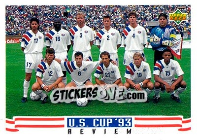 Sticker USA Team Photo - World Cup USA 1994. Preview English/Spanish n. 131 - Upper Deck