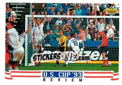 Sticker Alexi Lalas - World Cup USA 1994. Preview English/Spanish - Upper Deck