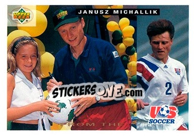 Sticker Janusz Michallik - World Cup USA 1994. Preview English/Spanish - Upper Deck