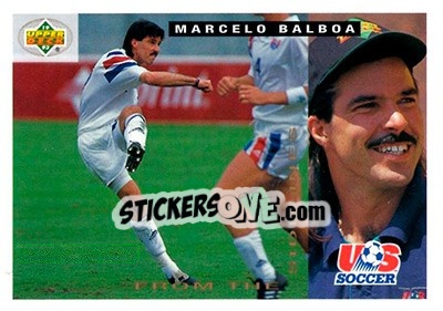 Sticker Marcelo Balboa - World Cup USA 1994. Preview English/Spanish - Upper Deck