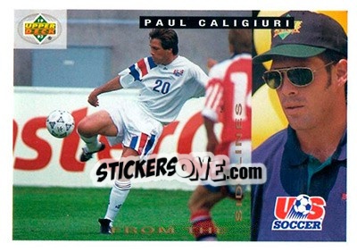 Sticker Paul Caligiuri - World Cup USA 1994. Preview English/Spanish n. 164 - Upper Deck