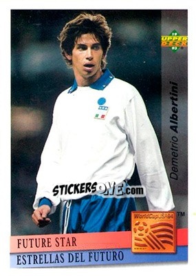 Sticker Demetrio Albertini - World Cup USA 1994. Preview English/Spanish - Upper Deck