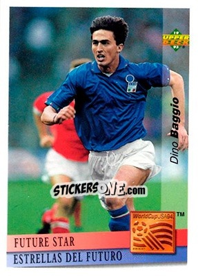 Sticker Dino Baggio - World Cup USA 1994. Preview English/Spanish - Upper Deck