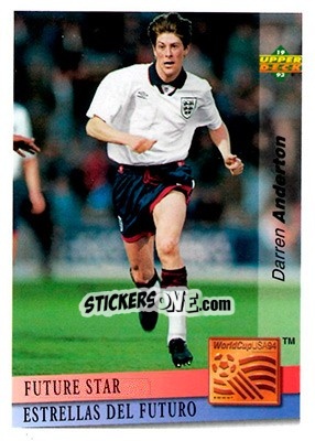 Sticker Darren Anderton - World Cup USA 1994. Preview English/Spanish - Upper Deck