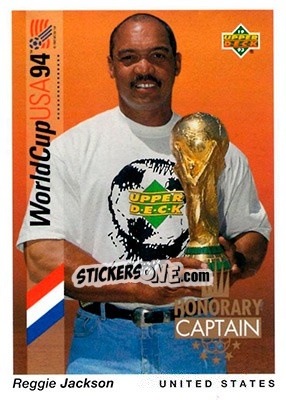 Sticker Reggie Jackson - World Cup USA 1994. Preview English/Spanish - Upper Deck