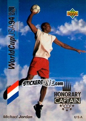 Sticker Michael Jordan - World Cup USA 1994. Preview English/Spanish - Upper Deck