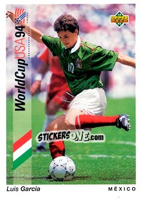 Figurina Luis Garcia - World Cup USA 1994. Preview English/Spanish - Upper Deck