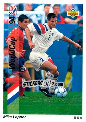 Sticker Mike Lapper - World Cup USA 1994. Preview English/Spanish - Upper Deck