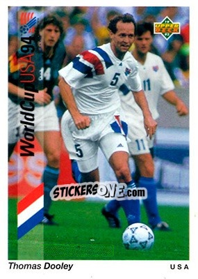 Sticker Thomas Dooley - World Cup USA 1994. Preview English/Spanish - Upper Deck