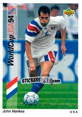 Sticker John Harkes - World Cup USA 1994. Preview English/Spanish - Upper Deck