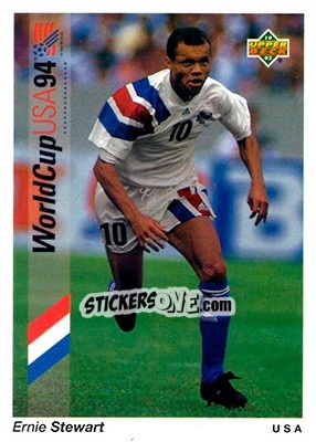Sticker Emie Stewart - World Cup USA 1994. Preview English/Spanish - Upper Deck