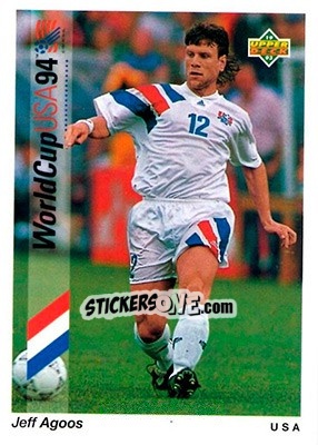 Sticker Jeff Agoos - World Cup USA 1994. Preview English/Spanish - Upper Deck