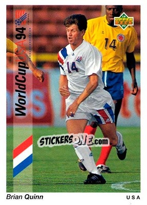 Sticker Brian Quinn - World Cup USA 1994. Preview English/Spanish - Upper Deck