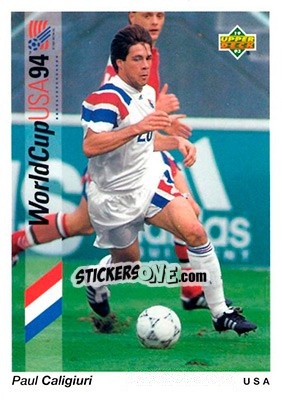 Sticker Paul Caligiuri - World Cup USA 1994. Preview English/Spanish - Upper Deck