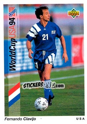 Sticker Fernando Clavijo - World Cup USA 1994. Preview English/Spanish - Upper Deck