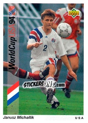 Sticker Janusz Michallik - World Cup USA 1994. Preview English/Spanish - Upper Deck