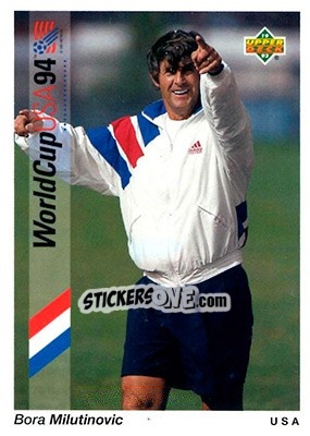 Sticker Bora Milutinovic - World Cup USA 1994. Preview English/Spanish - Upper Deck