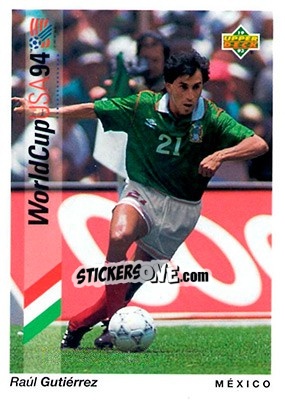 Sticker Raul Gutierrez - World Cup USA 1994. Preview English/Spanish - Upper Deck
