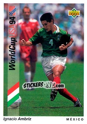 Figurina Ignacio Ambriz - World Cup USA 1994. Preview English/Spanish n. 34 - Upper Deck