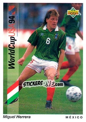 Cromo Miguel Herrera - World Cup USA 1994. Preview English/Spanish - Upper Deck