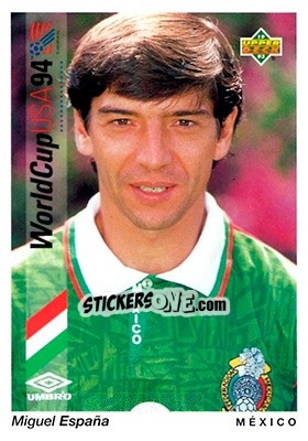 Sticker Miguel Espana - World Cup USA 1994. Preview English/Spanish n. 42 - Upper Deck