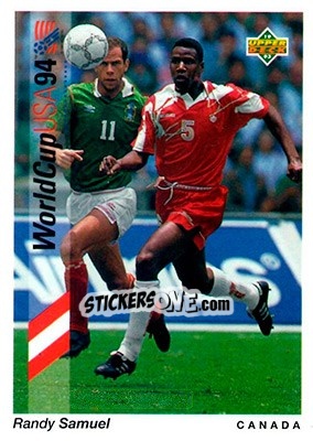 Sticker Randy Samuel - World Cup USA 1994. Preview English/Spanish - Upper Deck