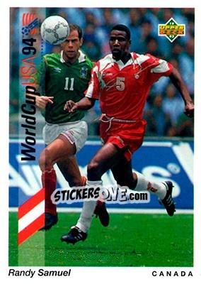 Sticker Randy Samuel - World Cup USA 1994. Preview English/Spanish n. 49 - Upper Deck