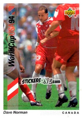 Sticker Dave Norman - World Cup USA 1994. Preview English/Spanish - Upper Deck