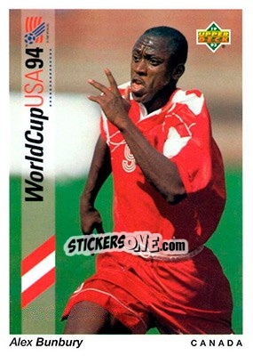 Sticker Alex Bunbury - World Cup USA 1994. Preview English/Spanish n. 51 - Upper Deck