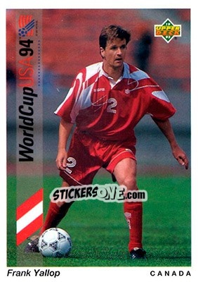 Sticker Frank Yallop - World Cup USA 1994. Preview English/Spanish - Upper Deck