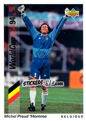 Sticker Michel Preud' Homme - World Cup USA 1994. Preview English/Spanish - Upper Deck